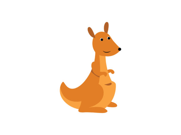 308-kangaroo Animal Vector Illustration: Graphics & Illustrations