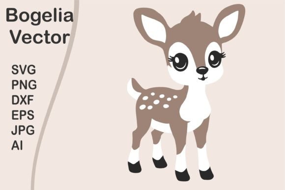 Cute Baby Deer SVG: Graphics & Illustrations for Publishers
