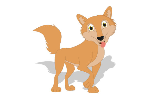 Cute Jackal Animal Cartoon Graphics & Illustrations