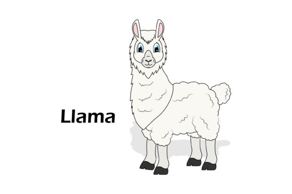 Cute Llama Animal Cartoon Graphics & Illustrations