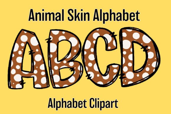 Cute Safari Animal Alphabet Doodle 1: Graphics & Illustrations for Playful Branding