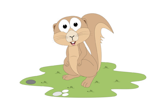 Cute Xerus Animal Cartoon: Friendly Graphics & Illustrations