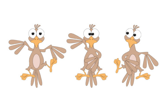 Funny Bird Animal Cartoon: Playful Illustrations & Graphics for Local Brands