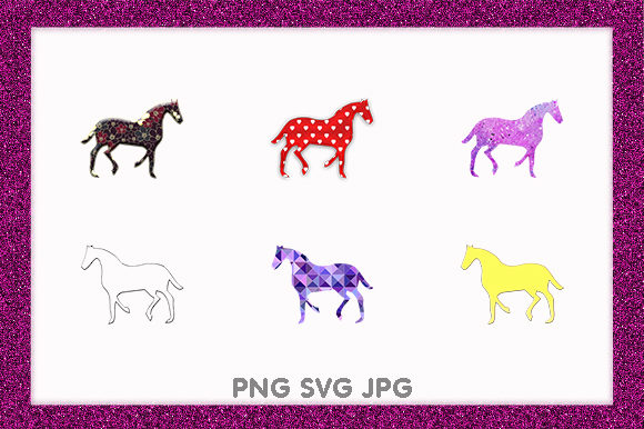 Horse Pony Animal Rider Golden Line Icon Graphics