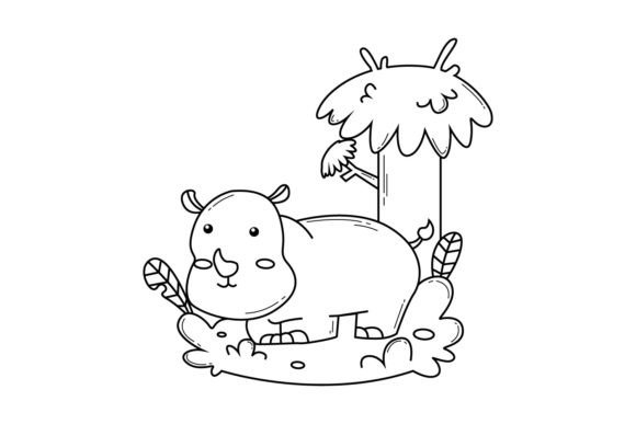 Jungle Animal Coloring Book Design: Graphics & Illustrations