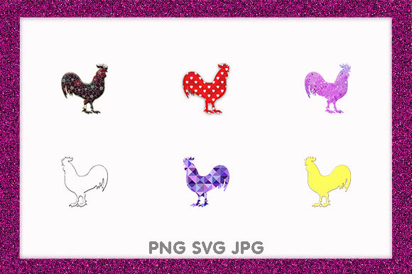 Rooster Chicken Animal Hen Graphics & Illustrations