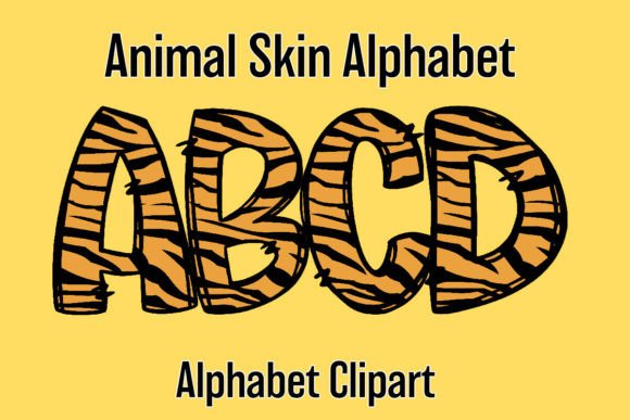 Safari Animal Alphabet Doodle Tiger2 Graphics & Illustrations