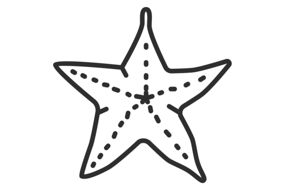 Starfish Line Icon: Marine Beach Animal Graphics