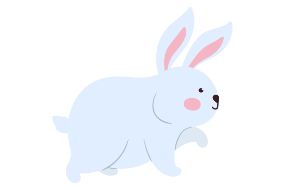 Walking Bunny Graphics: Cute Pet Illustrations