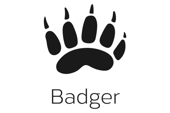 Wild Badger Foot Mark Graphics & Illustrations