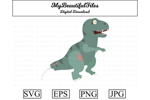 Zombie Animal - Trex: Graphics & Illustrations for Crafters